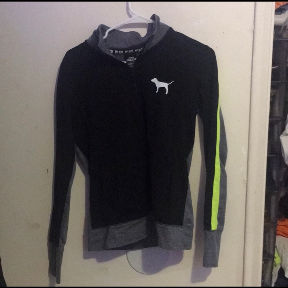 Pink activewear quarter zip